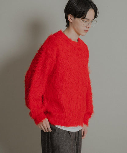 可水洗毛圈圓領針織衫