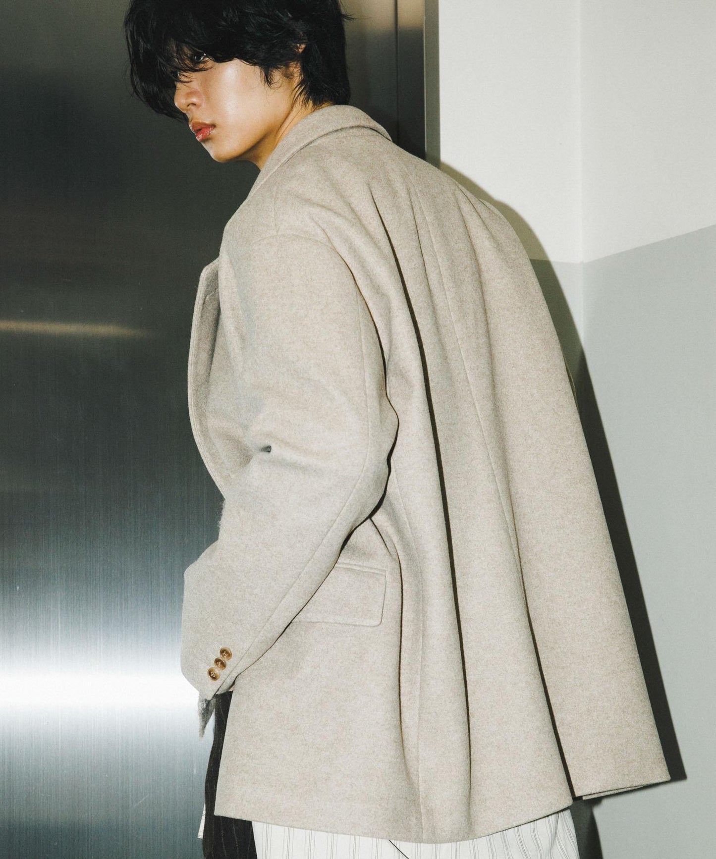 寬鬆中長款夾克