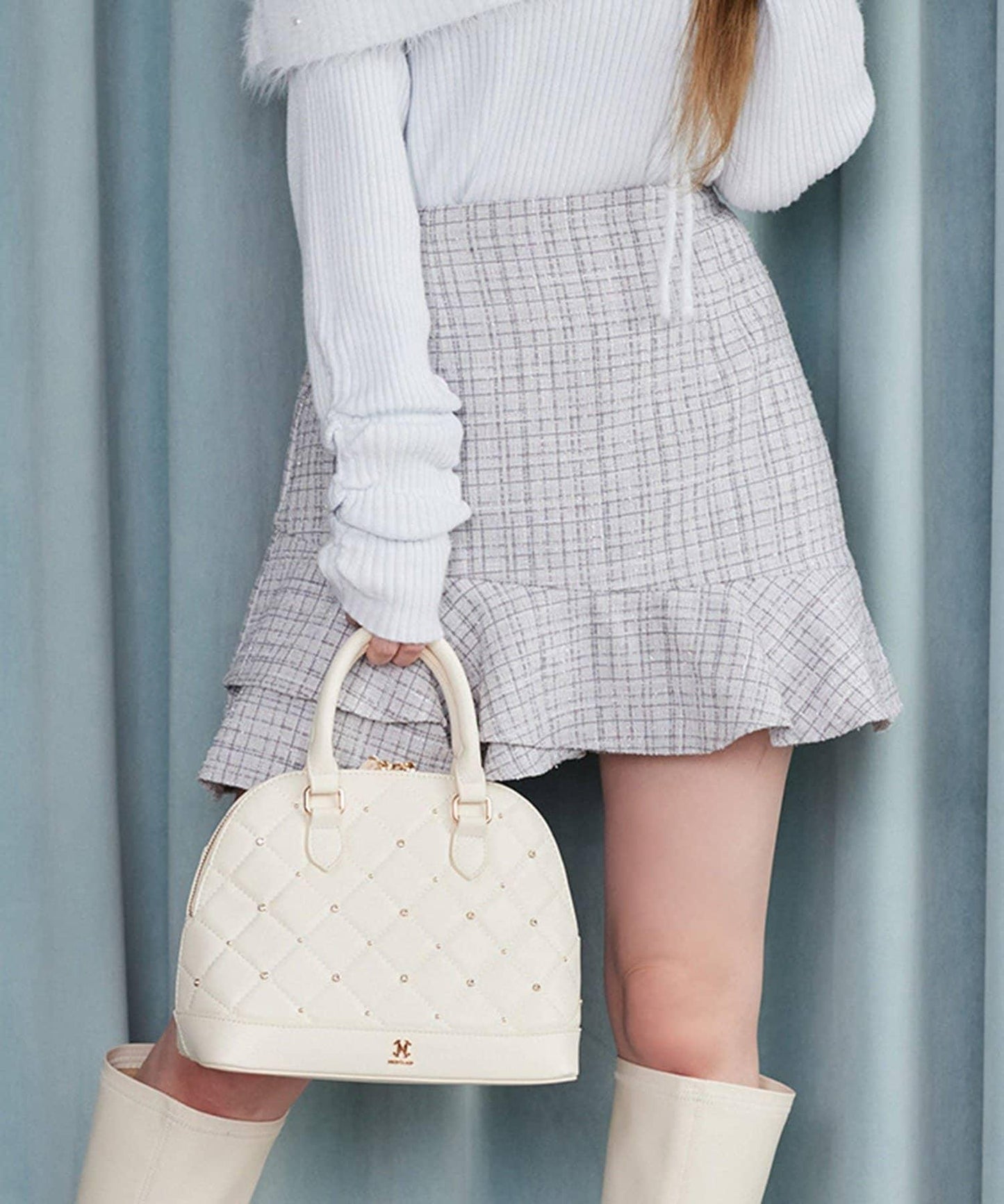 【HolidayCollection】不對稱下襬迷你裙