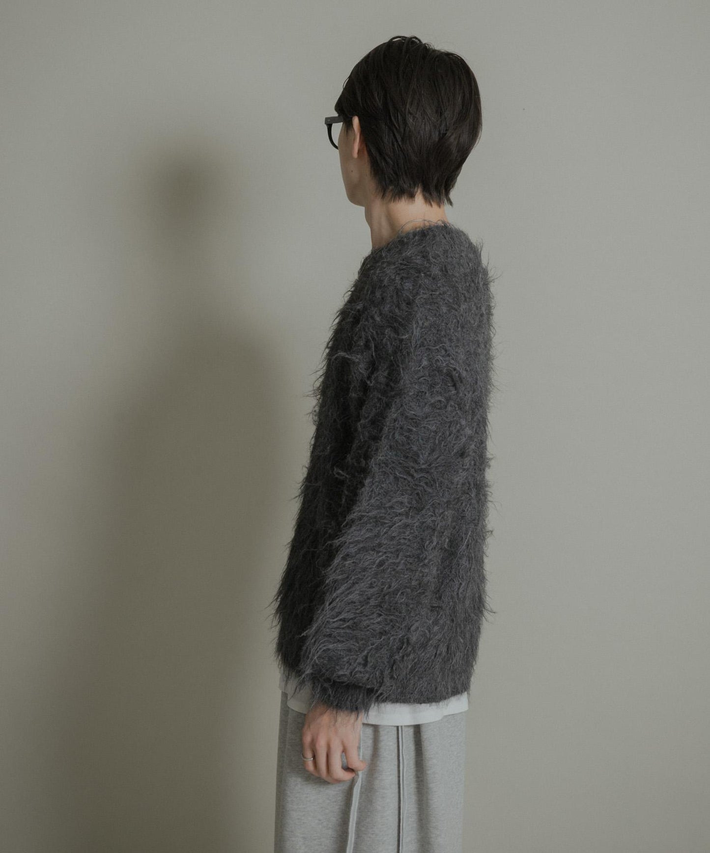 可水洗毛圈圓領針織衫