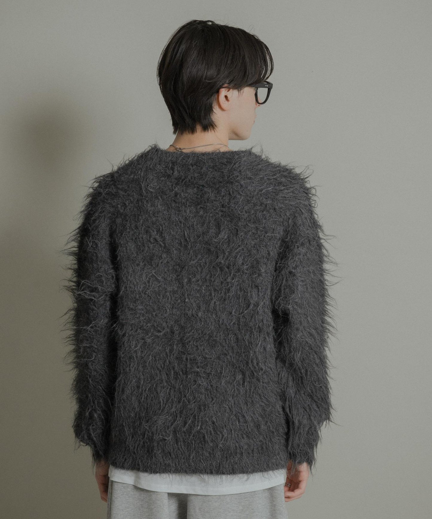 可水洗毛圈圓領針織衫