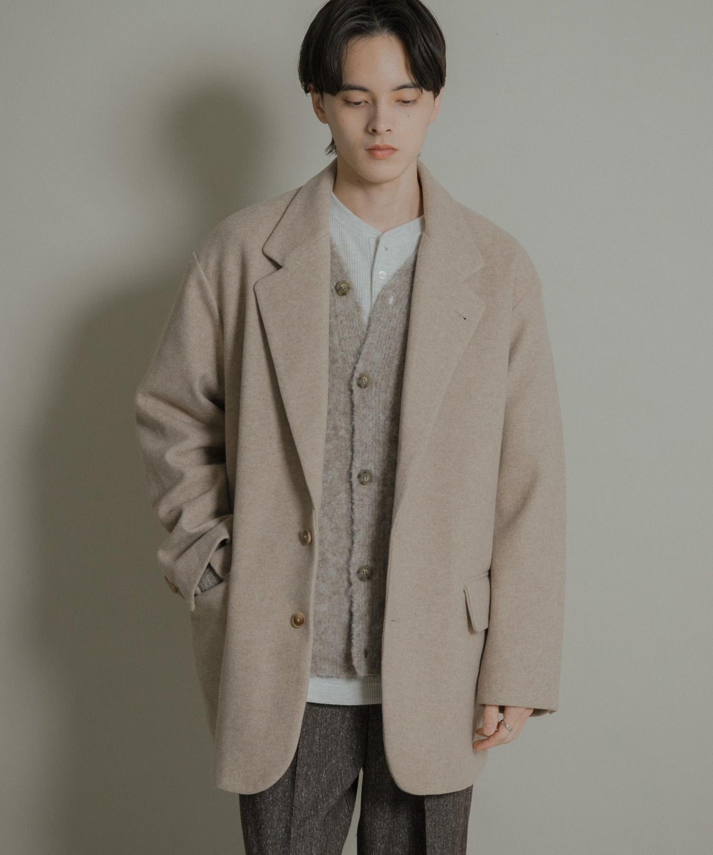 寬鬆中長款夾克