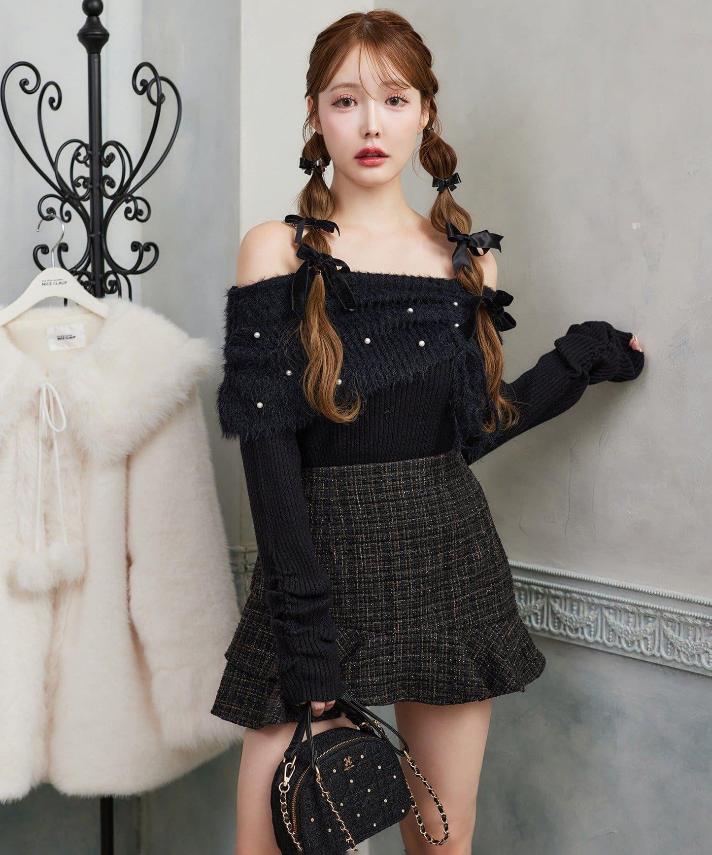 【HolidayCollection】不對稱下襬迷你裙