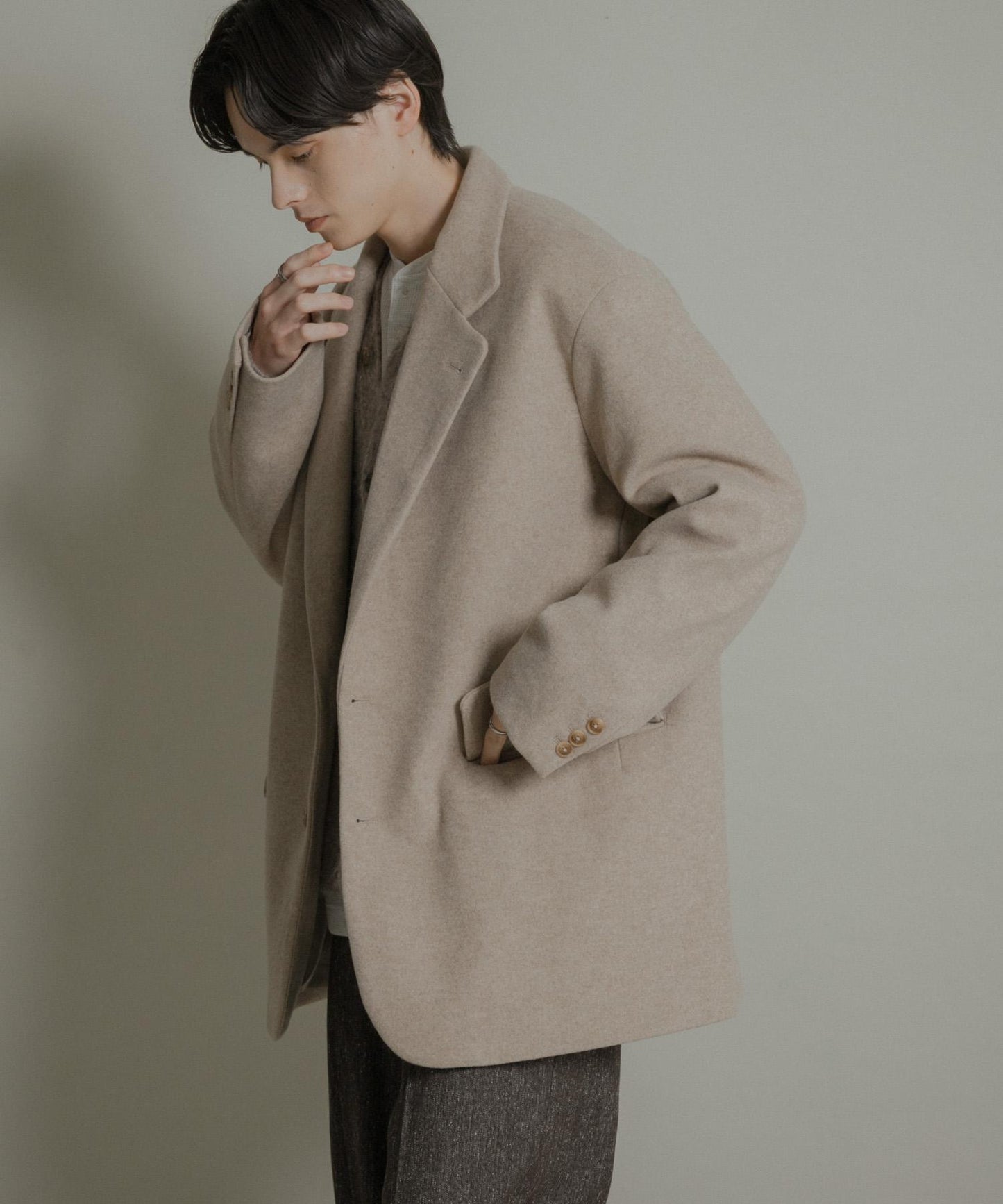 寬鬆中長款夾克