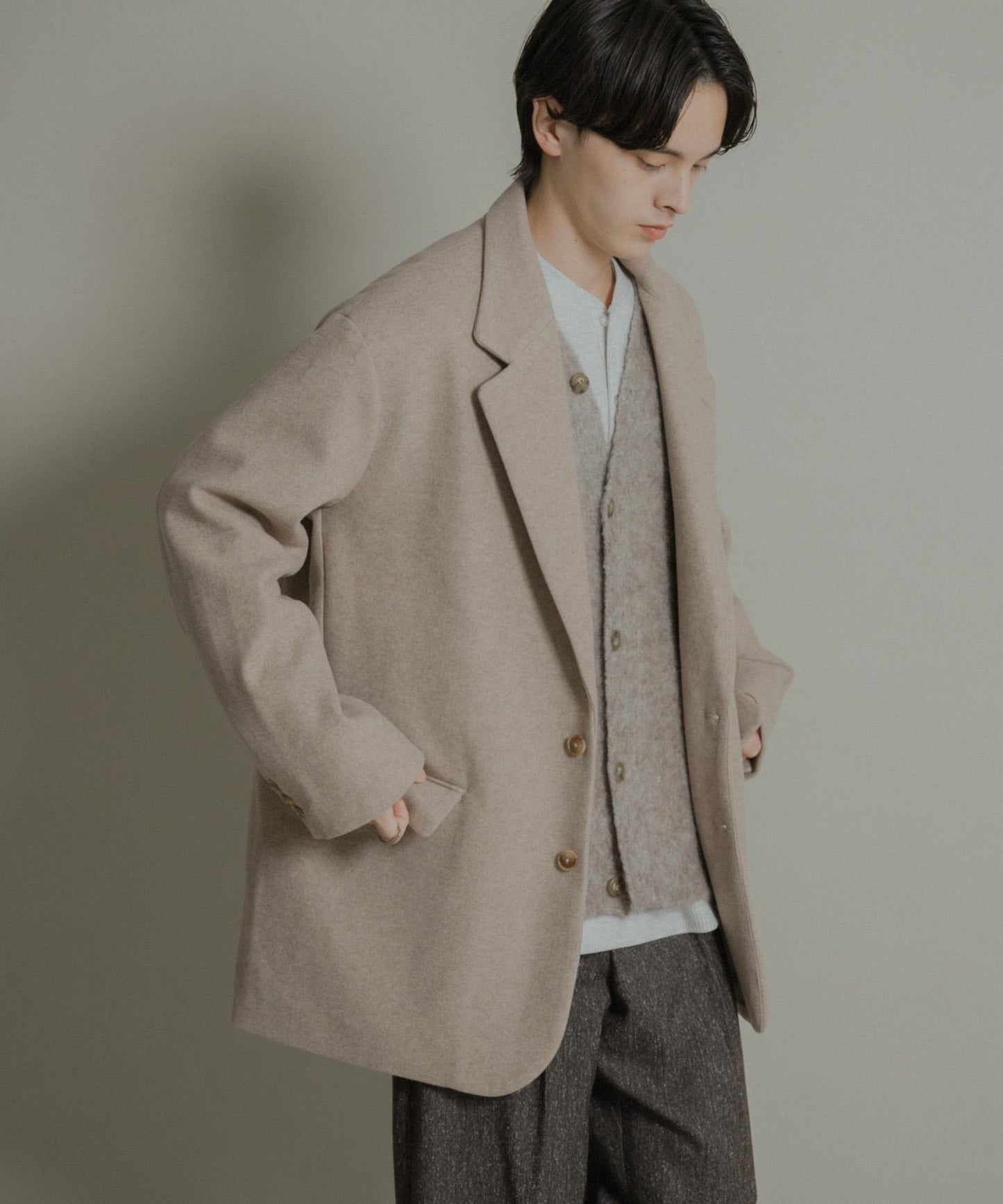 寬鬆中長款夾克