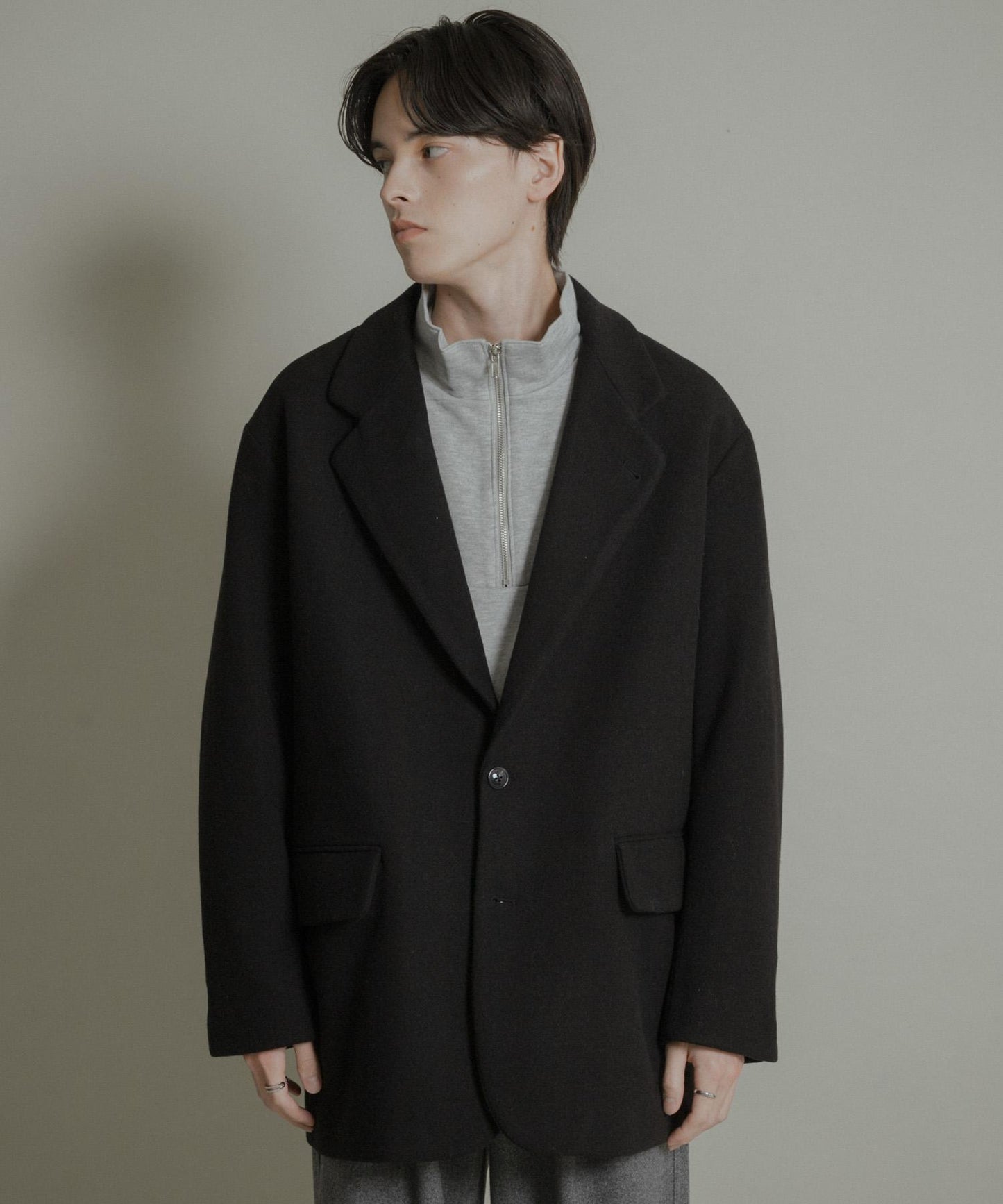 寬鬆中長款夾克