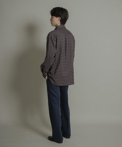 微妙色調長袖法蘭絨襯衫