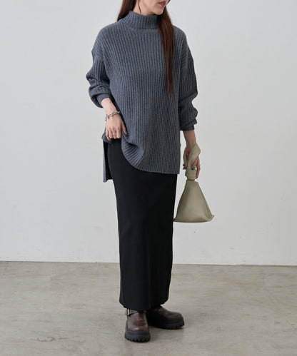 relax羅紋高領針織衫