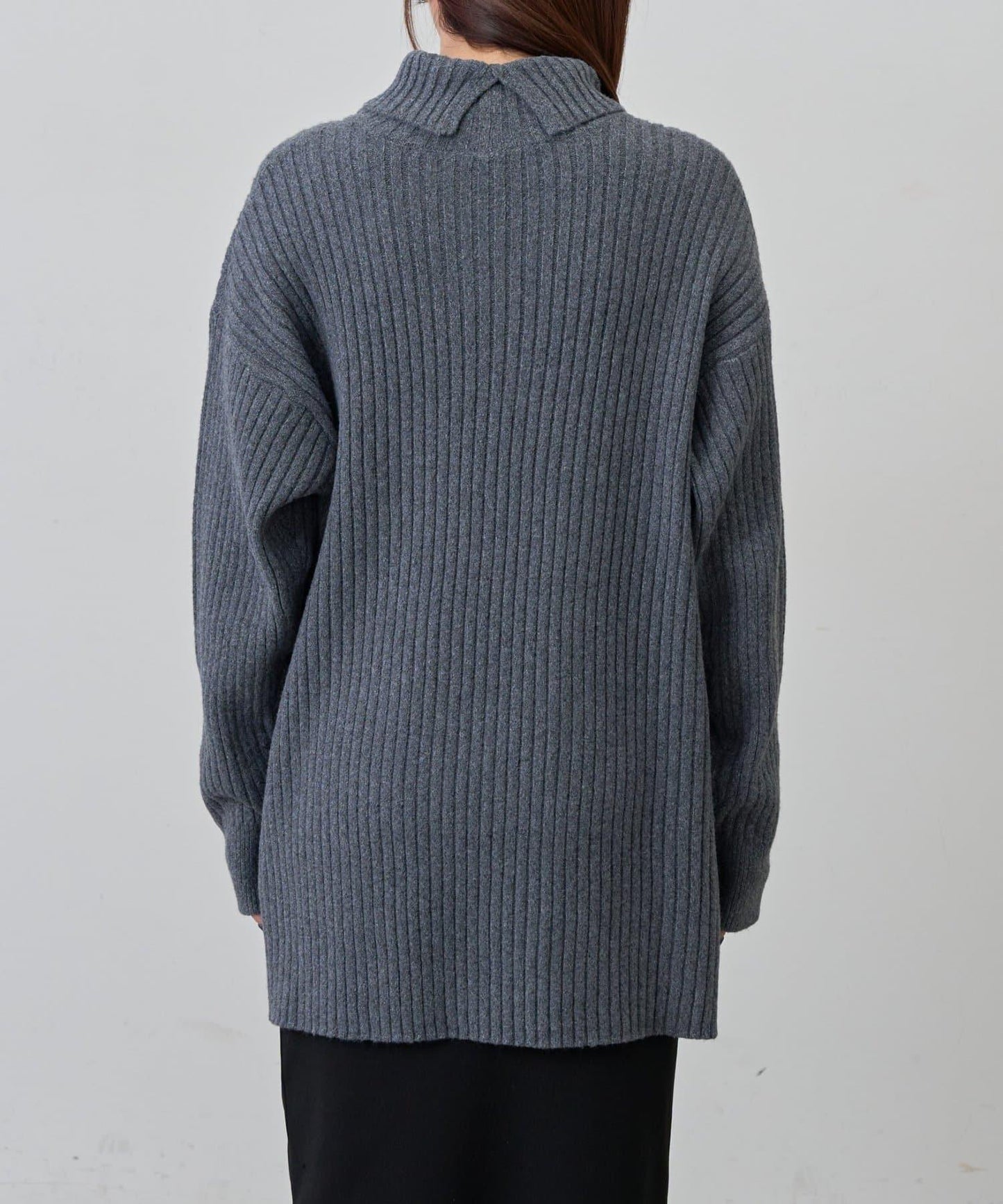 relax羅紋高領針織衫