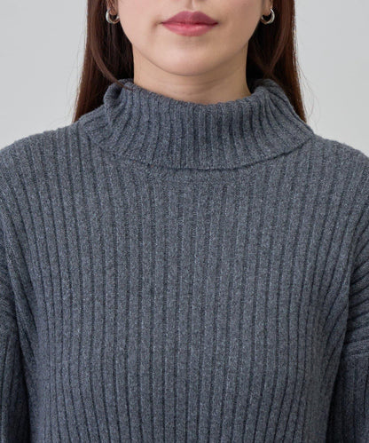 relax羅紋高領針織衫