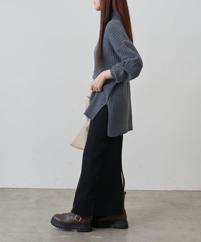 relax羅紋高領針織衫