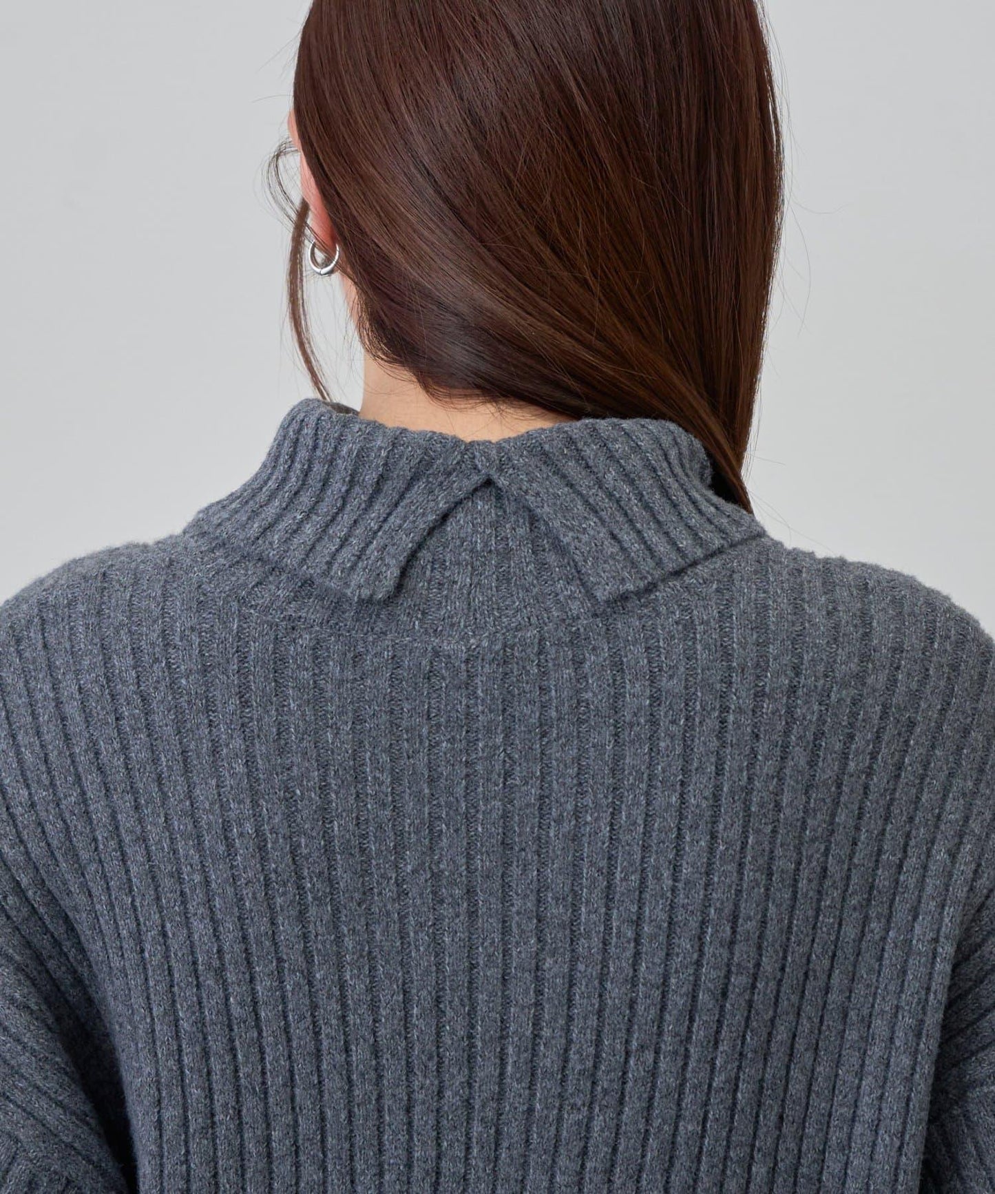 relax羅紋高領針織衫