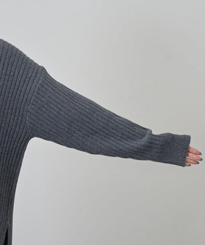 relax羅紋高領針織衫