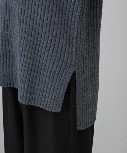 relax羅紋V領針織衫