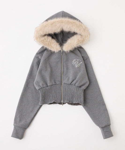 【可成套搭配】仿皮草連帽外套