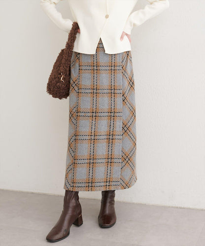 可選長度格紋修身半身裙