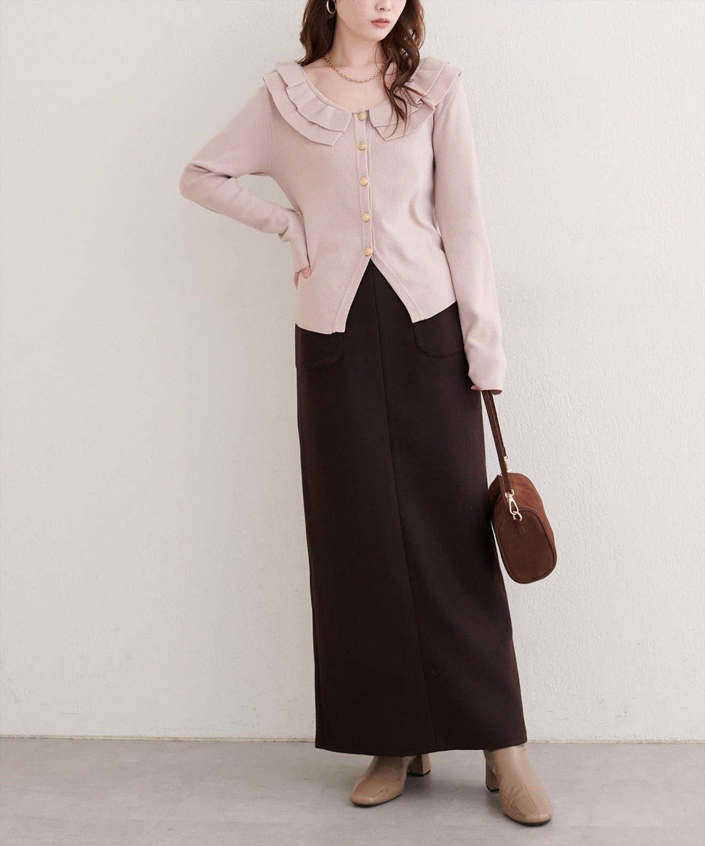 羊毛感彈力半身裙