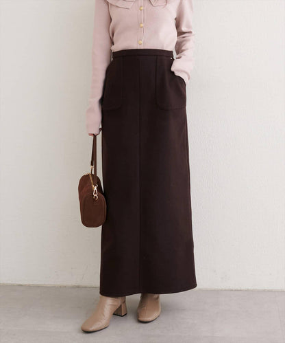 羊毛感彈力半身裙