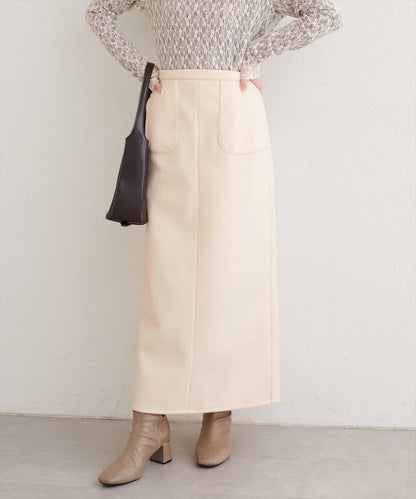 羊毛感彈力半身裙