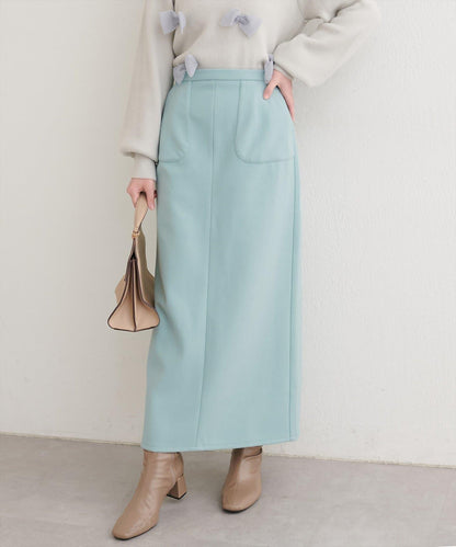 羊毛感彈力半身裙