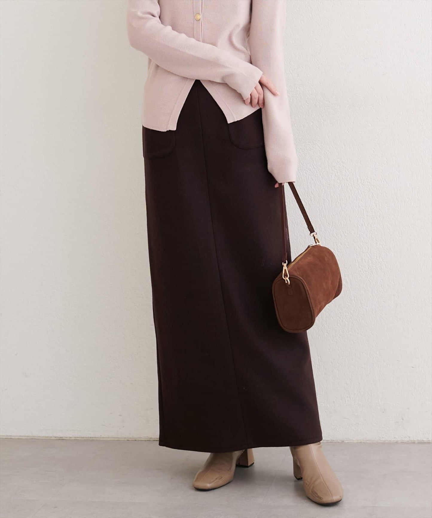 羊毛感彈力半身裙