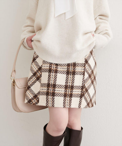 可選長度格紋修身半身裙
