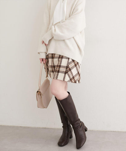 可選長度格紋修身半身裙