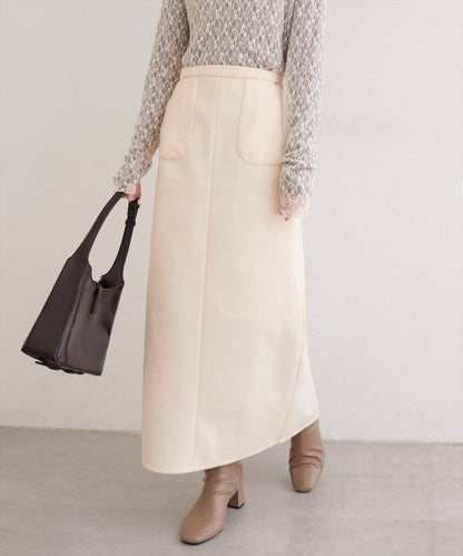 羊毛感彈力半身裙