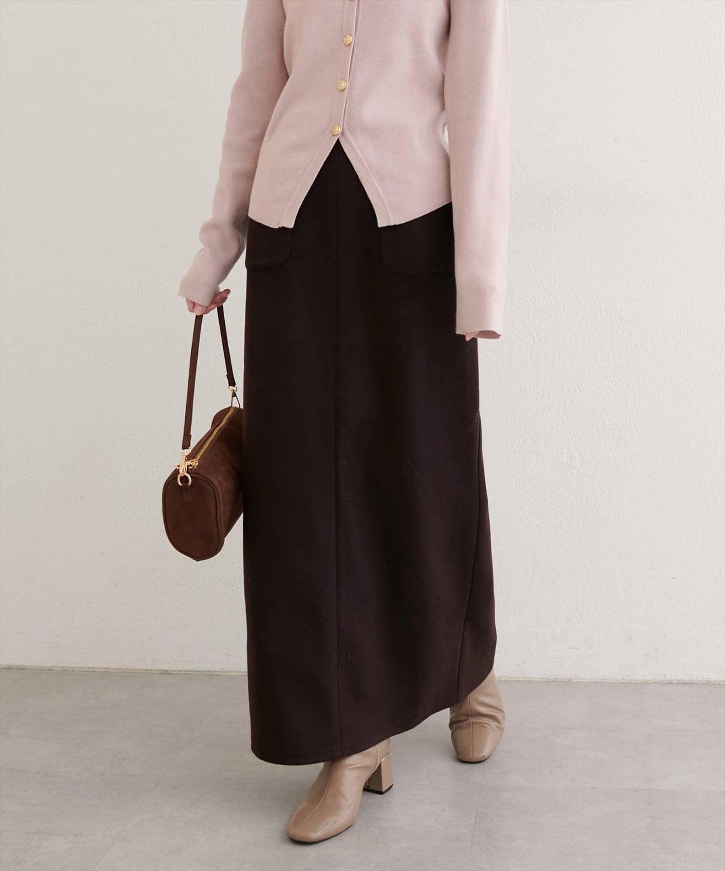 羊毛感彈力半身裙