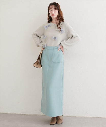 羊毛感彈力半身裙