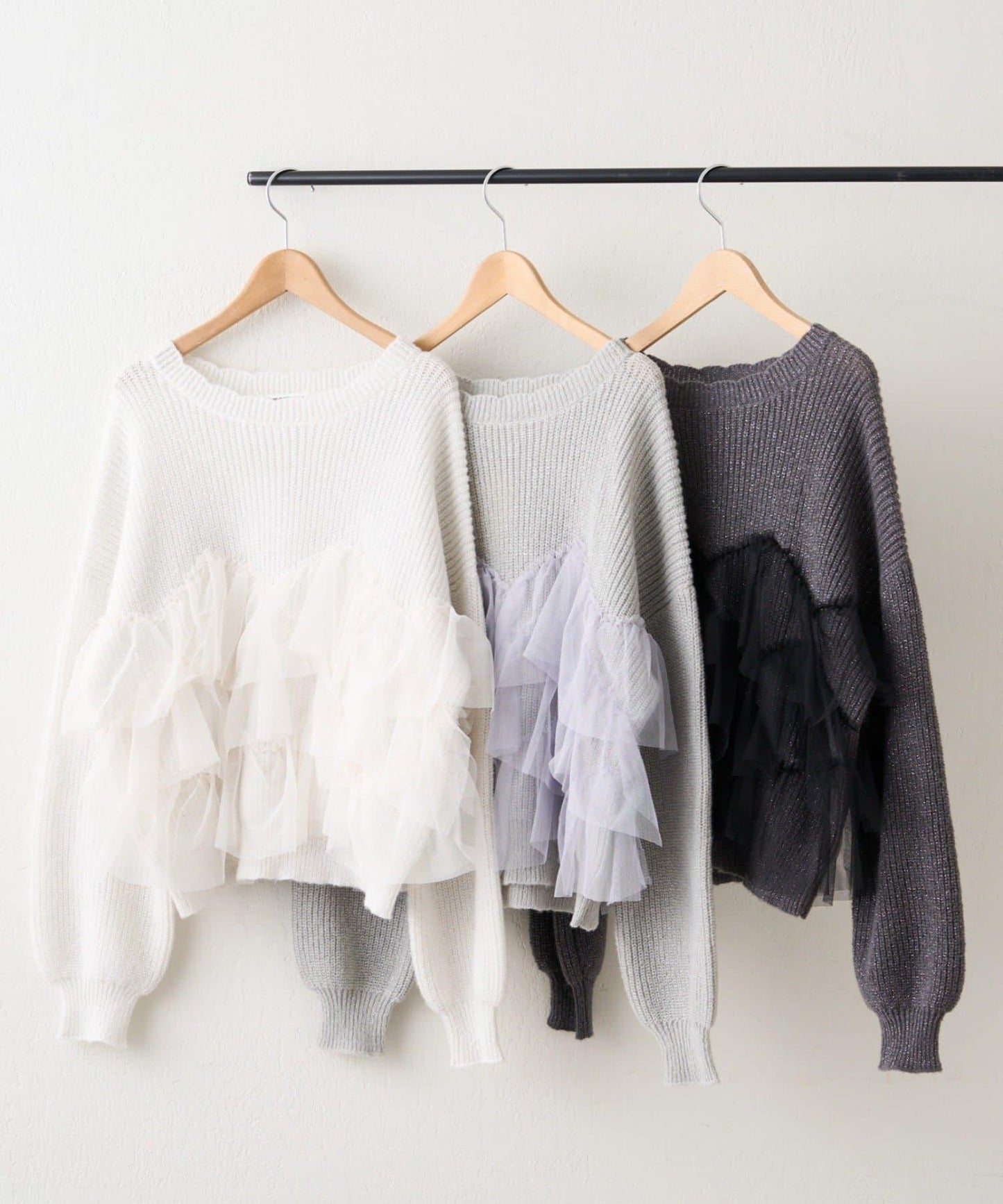 【RMAF】帶網紗亮片針織衫