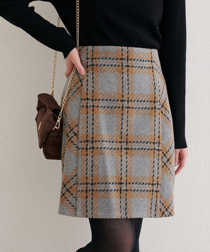可選長度格紋修身半身裙