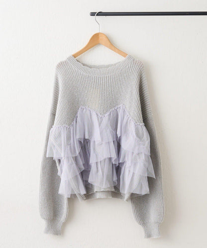 【RMAF】帶網紗亮片針織衫