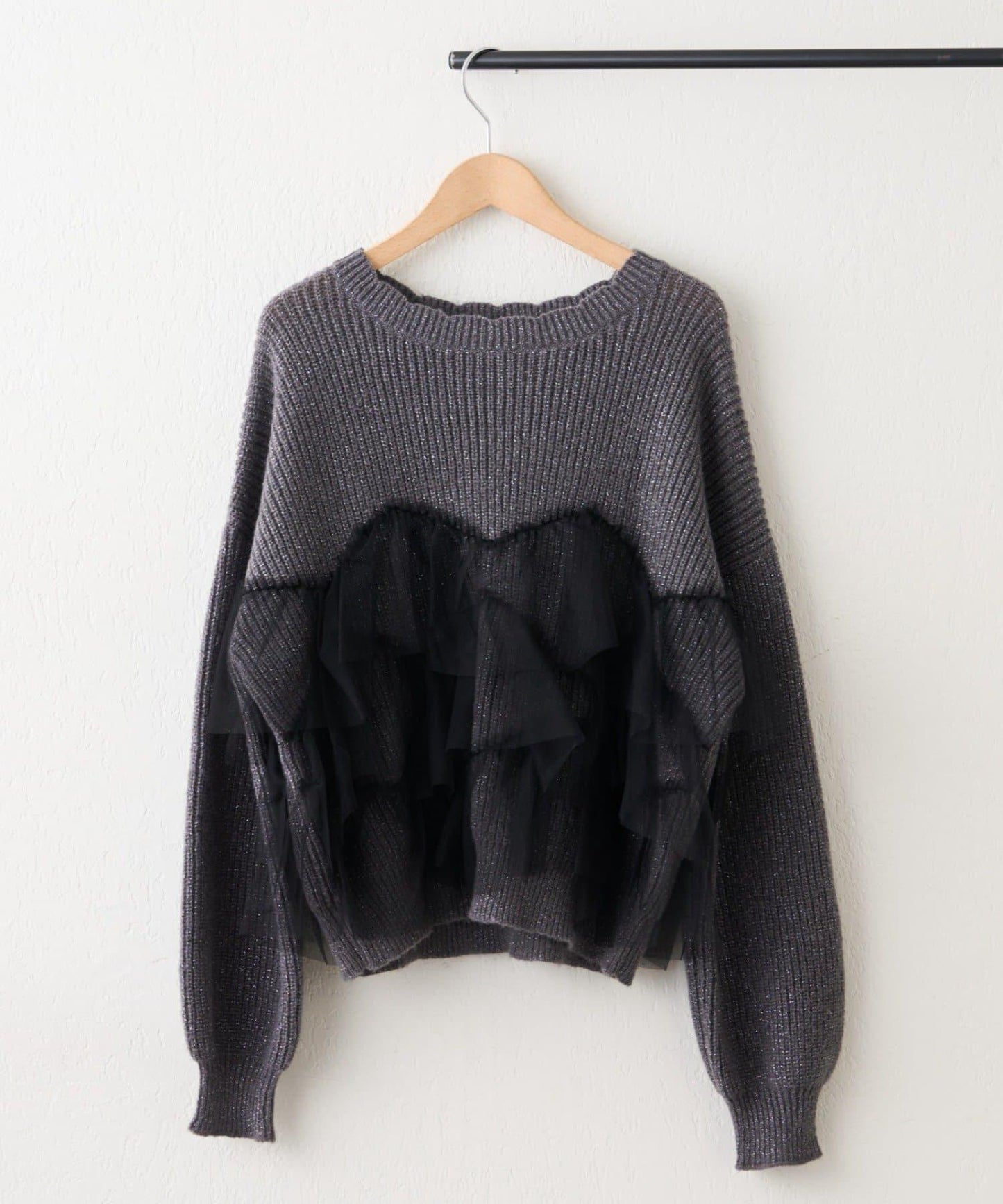 【RMAF】帶網紗亮片針織衫