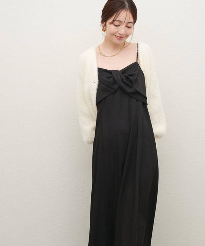 〈osono〉扭結蝴蝶結吊帶連衣裙