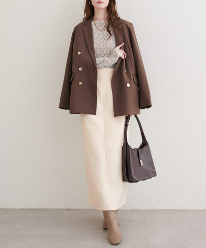 羊毛感彈力半身裙