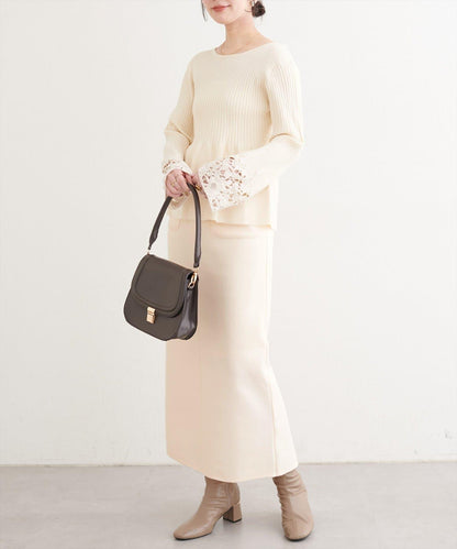 羊毛感彈力半身裙