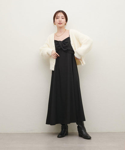 〈osono〉扭結蝴蝶結吊帶連衣裙