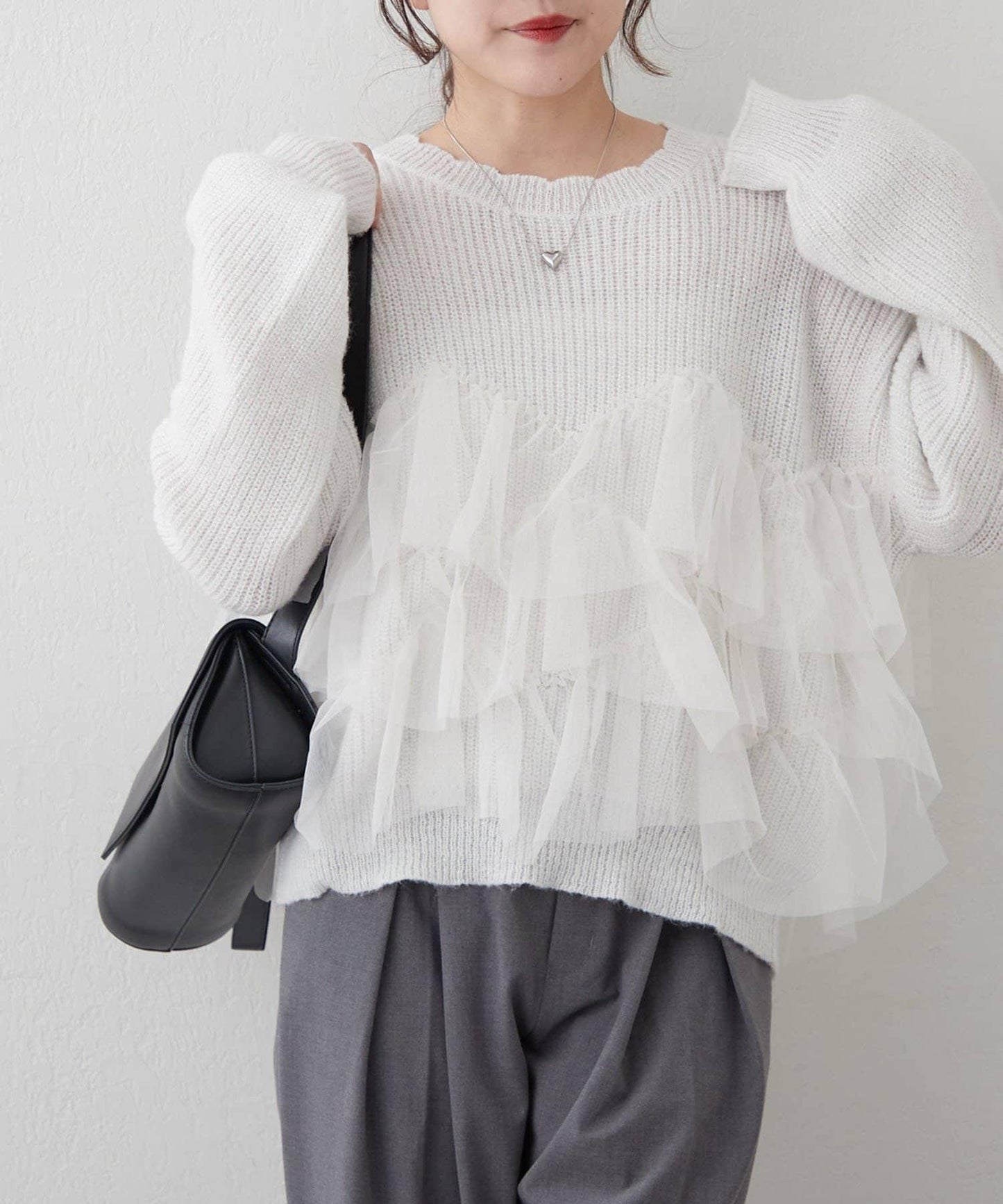 【RMAF】帶網紗亮片針織衫