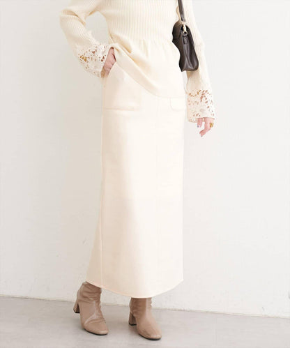 羊毛感彈力半身裙