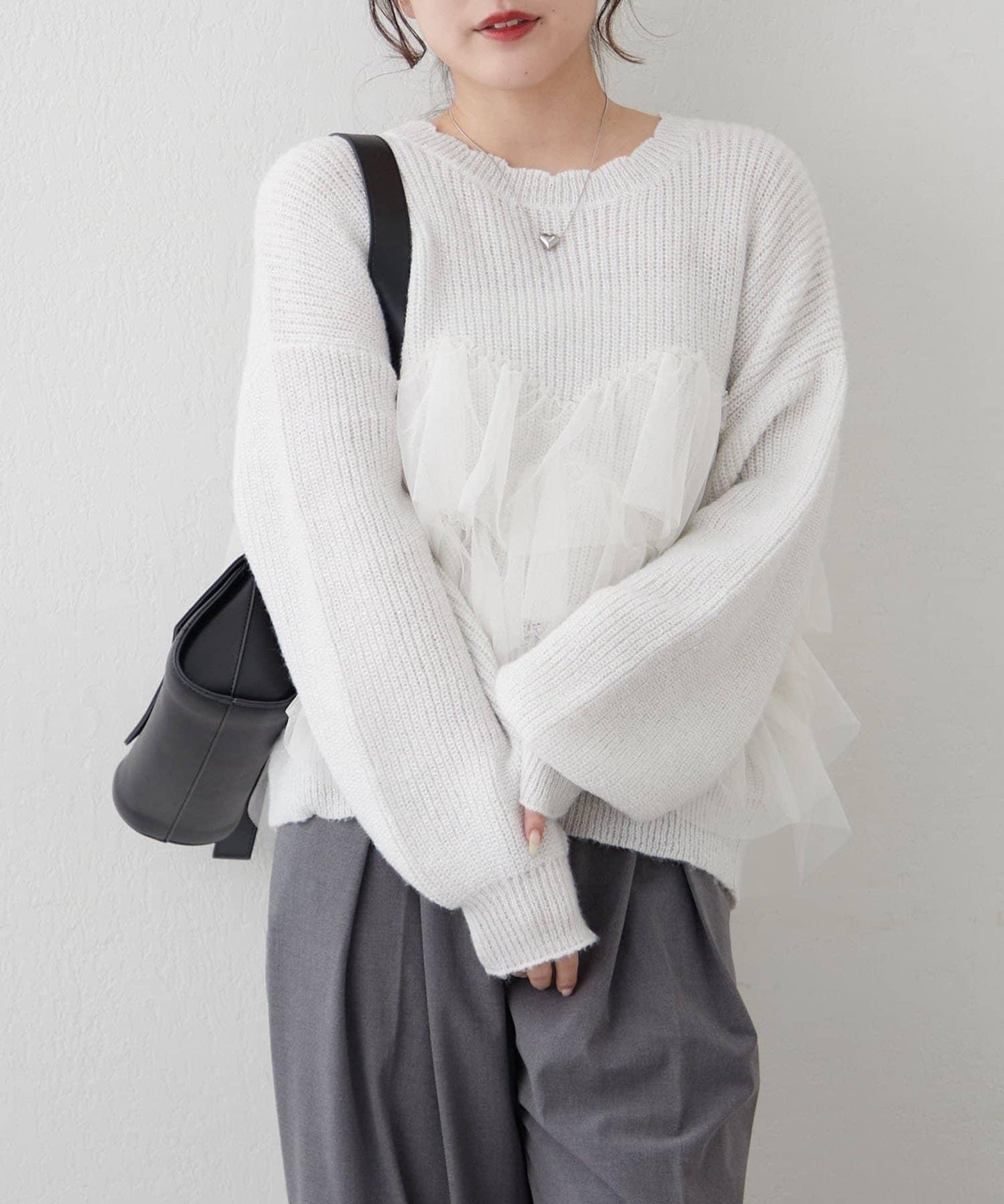 【RMAF】帶網紗亮片針織衫