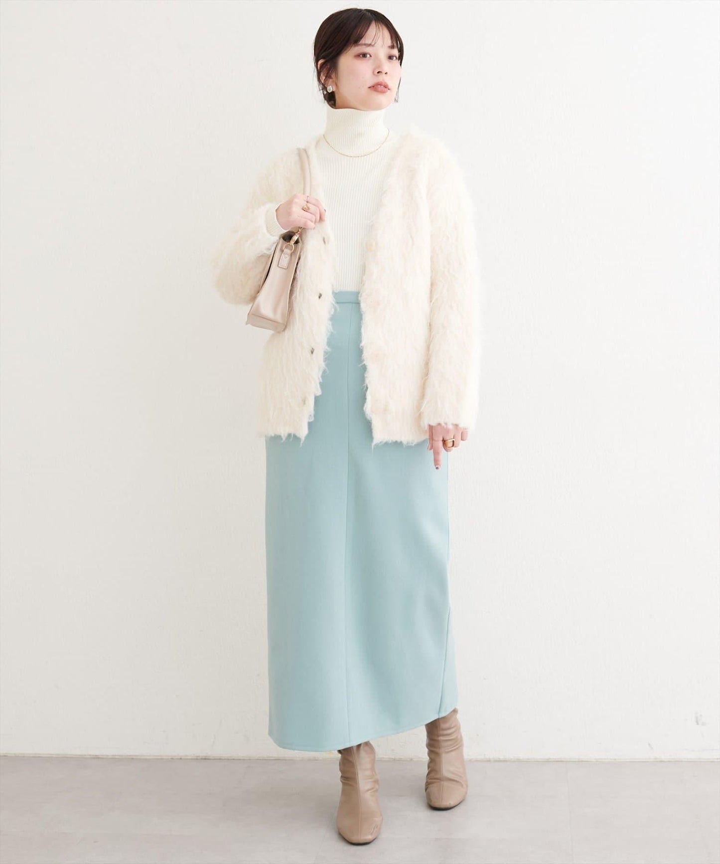 羊毛感彈力半身裙