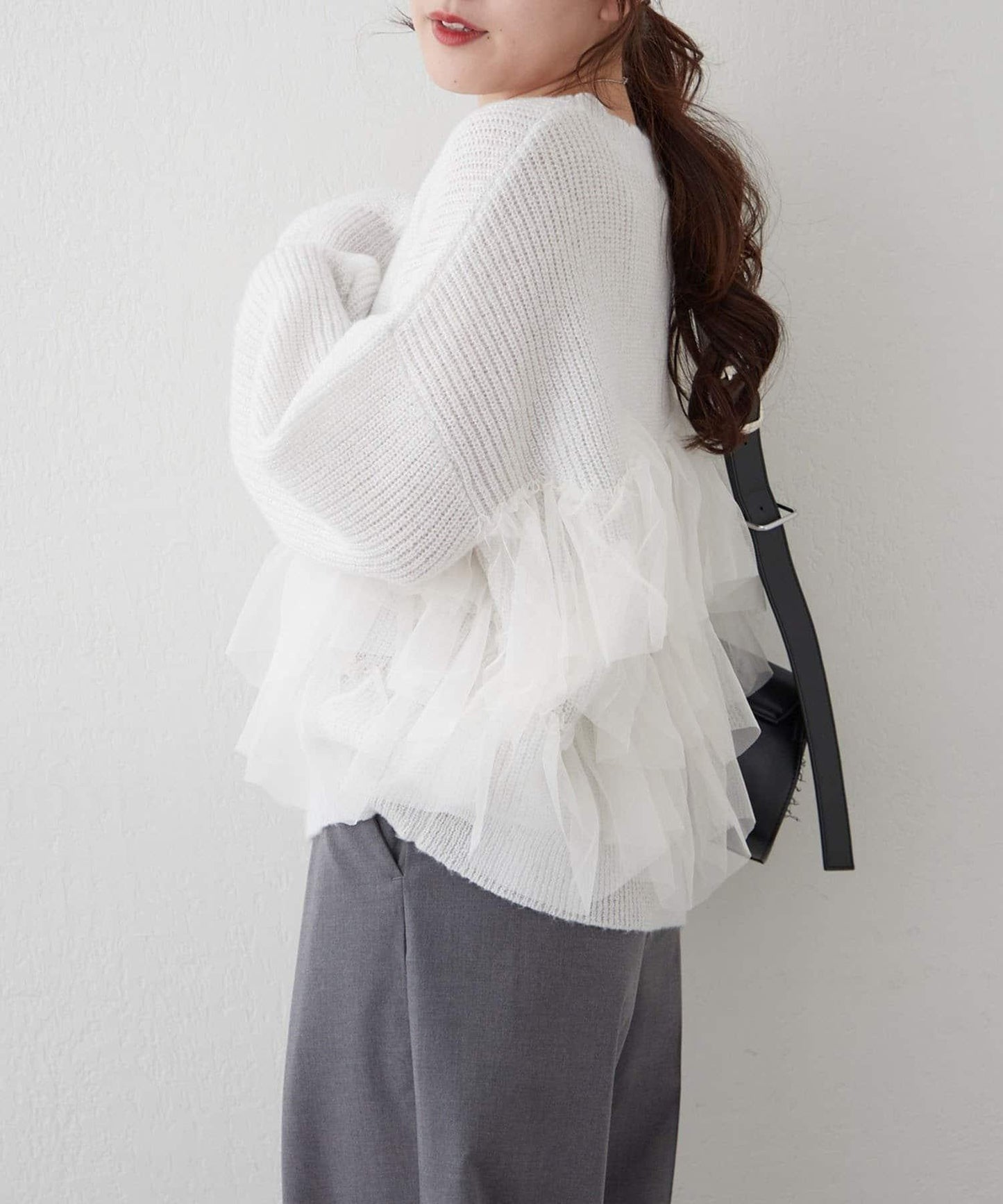 【RMAF】帶網紗亮片針織衫