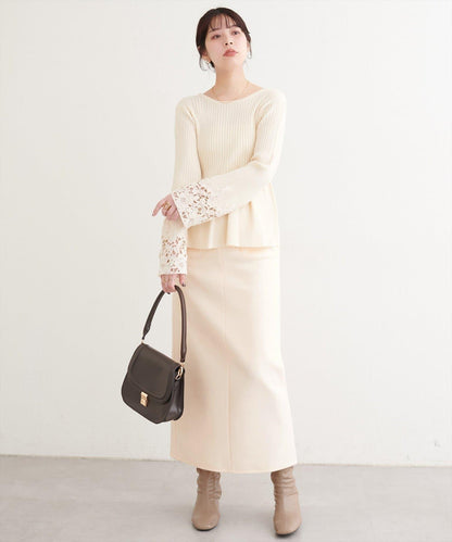 羊毛感彈力半身裙