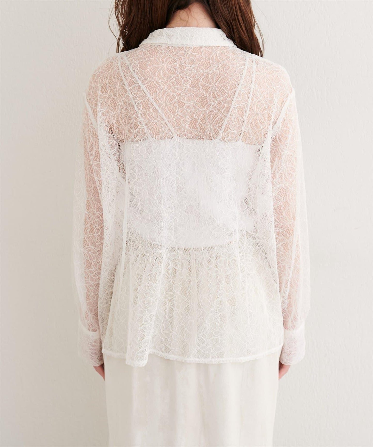 蕾絲蝴蝶結領襯衫