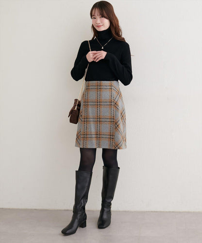 可選長度格紋修身半身裙