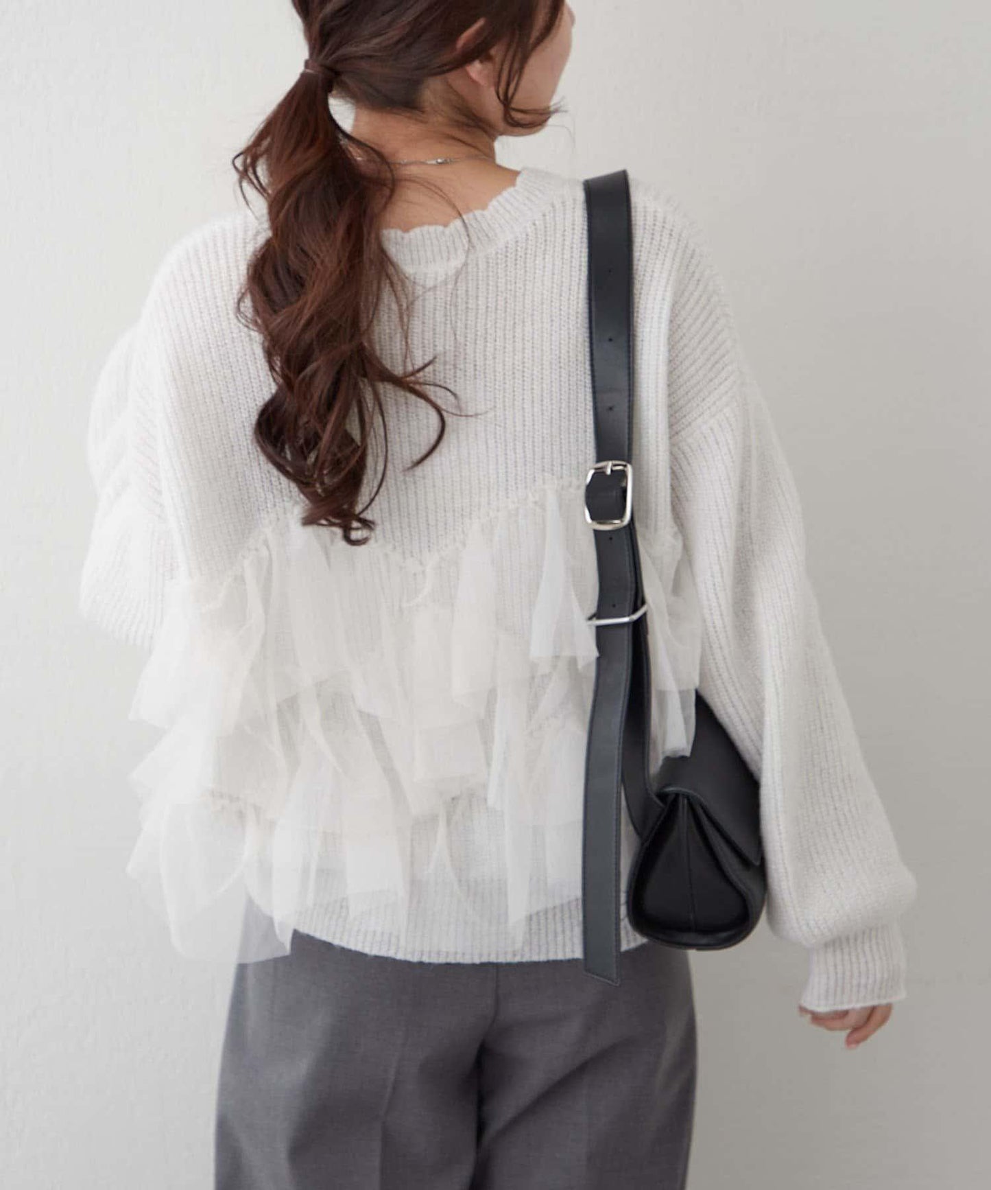 【RMAF】帶網紗亮片針織衫