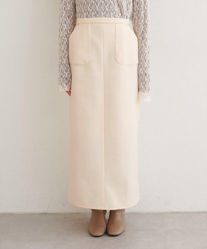 羊毛感彈力半身裙