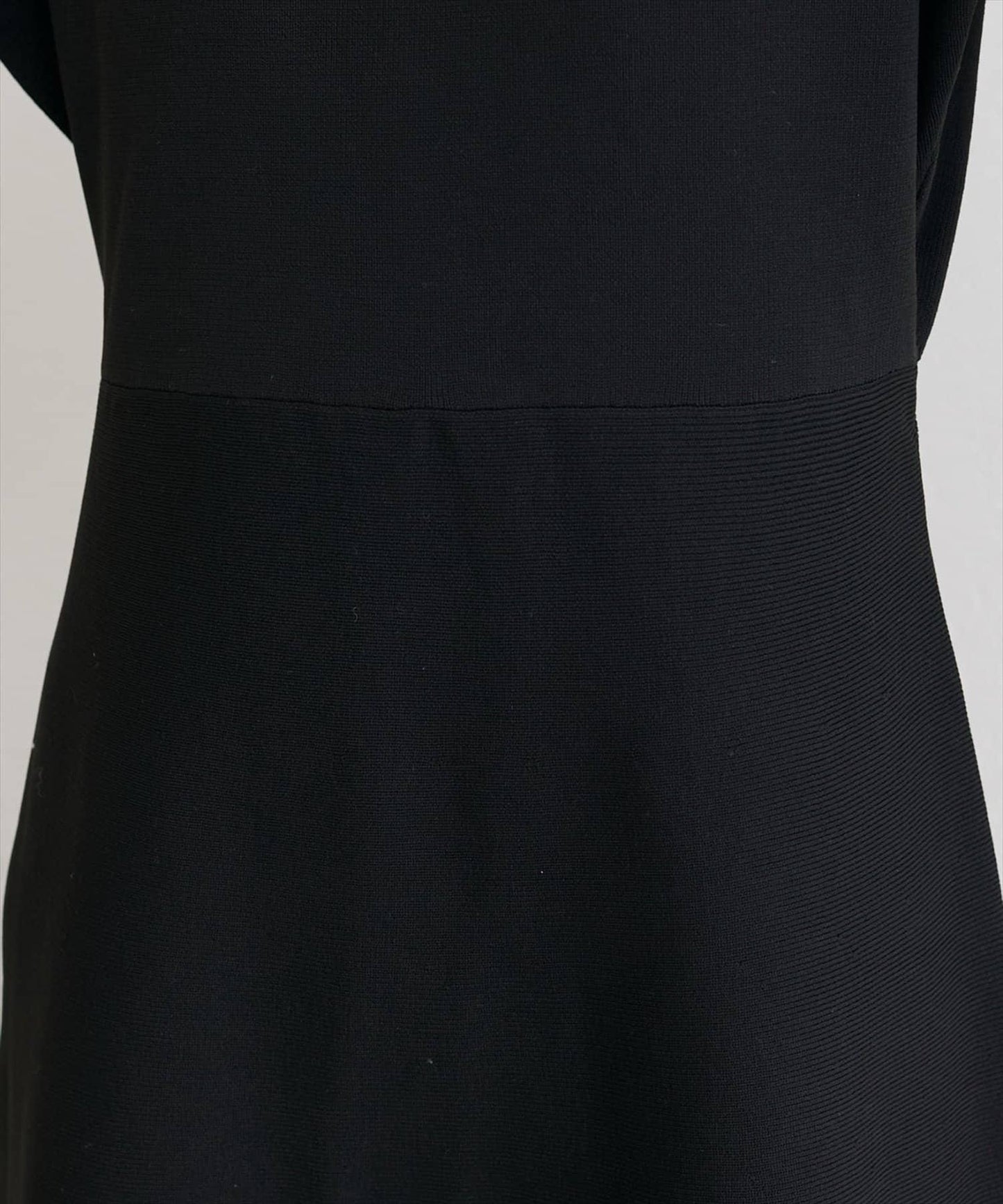 拼色翻領針織連衣裙