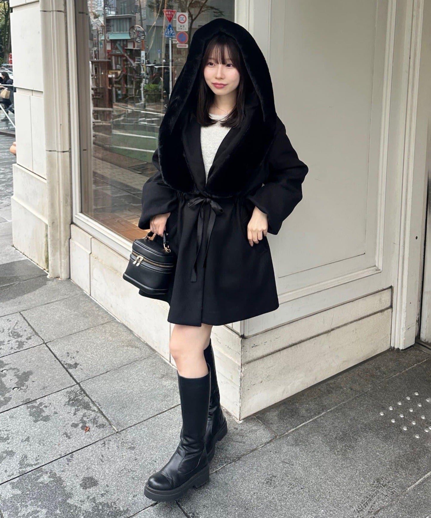 【約會・應援活動也很適合！】毛絨大連帽外套